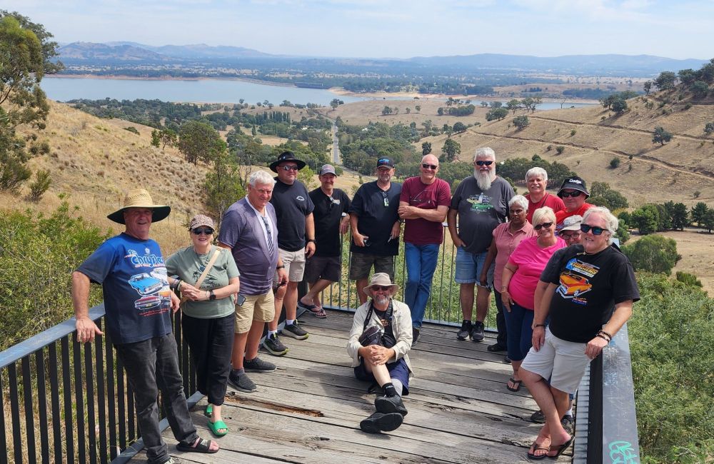 Group shot at Bethanga lookout 2025